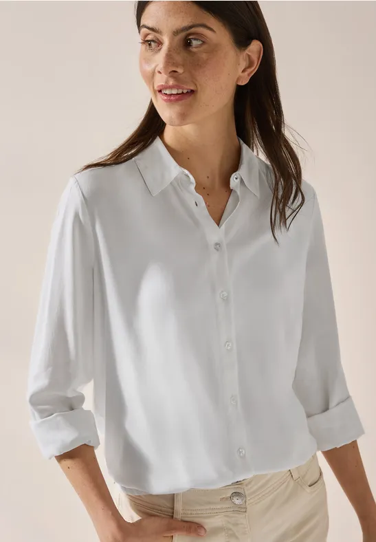 Klassische Hemdbluse aus Viskose
