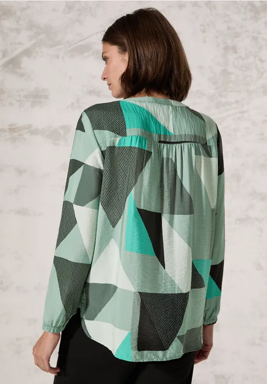 Langarmbluse mit grafischem Print