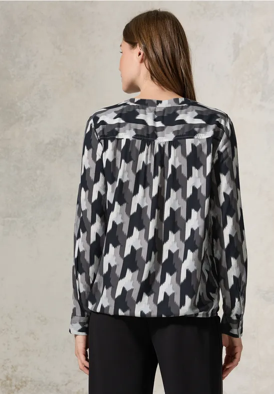 Bedruckte Bluse mit grafischem Muster