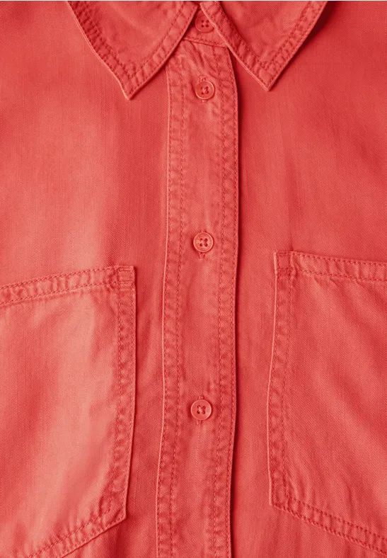 Lyocell-Hemdbluse im Washed-Look