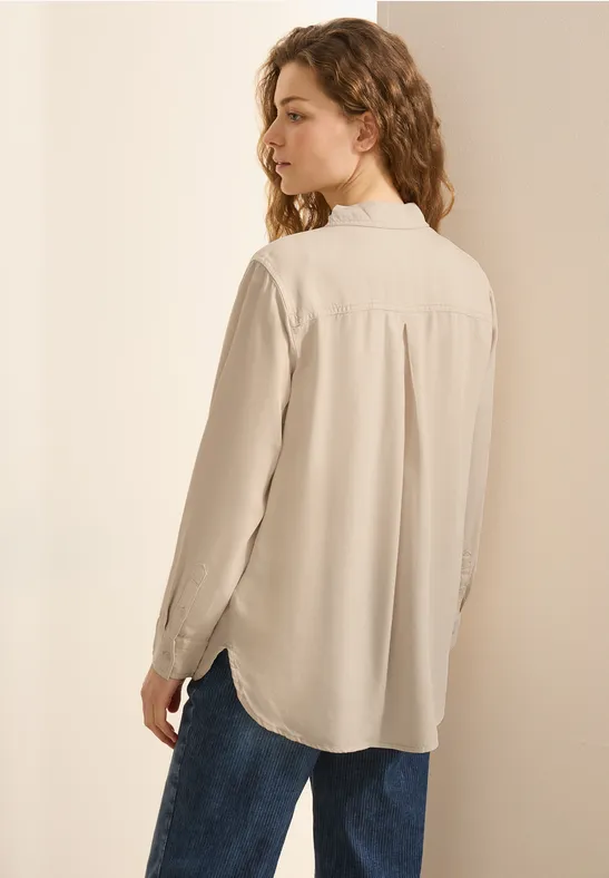 Weiche Lyocell Bluse im Washed-Look