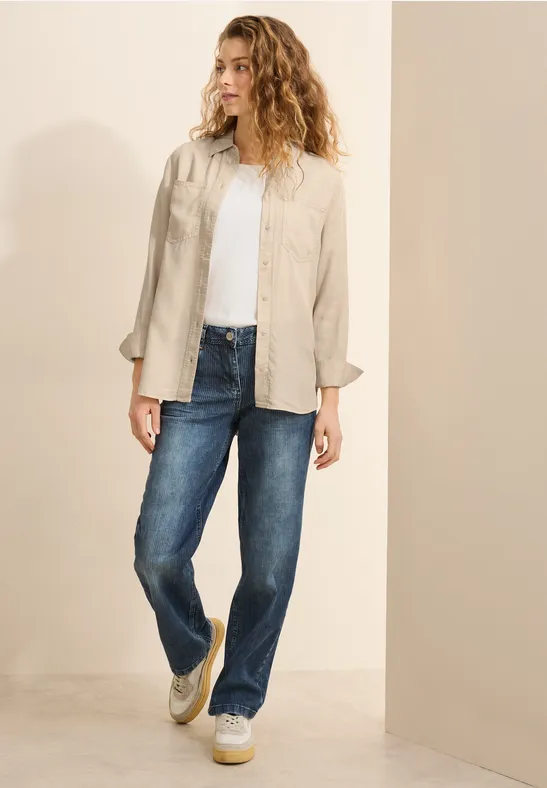 Weiche Lyocell Bluse im Washed-Look