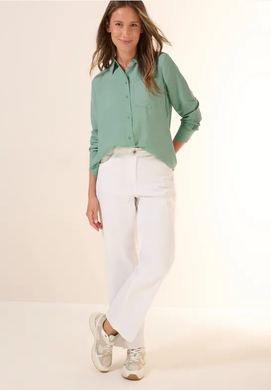 Strukturierte Hemdbluse in Relaxed-Fit