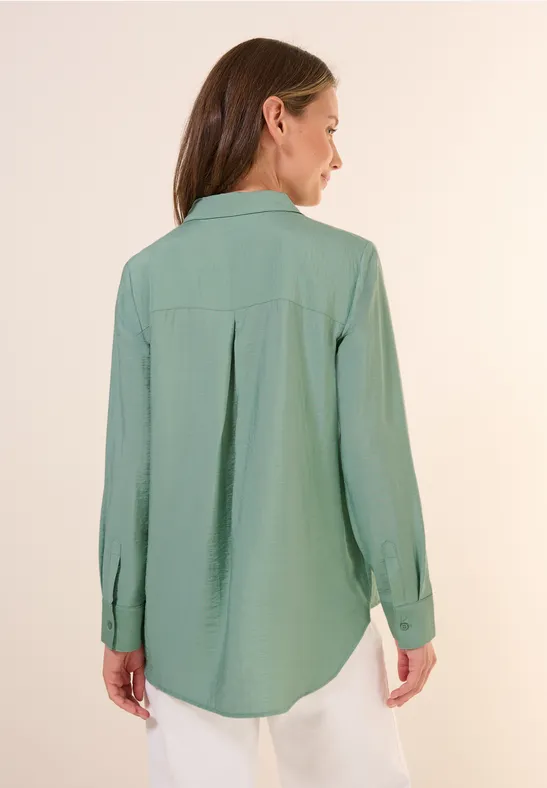 Strukturierte Hemdbluse in Relaxed-Fit