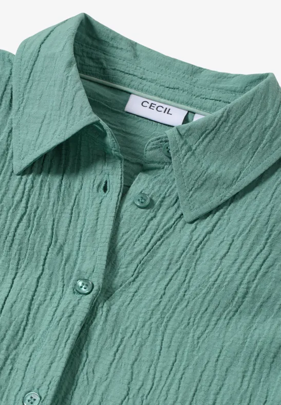 Strukturierte Hemdbluse in Relaxed-Fit