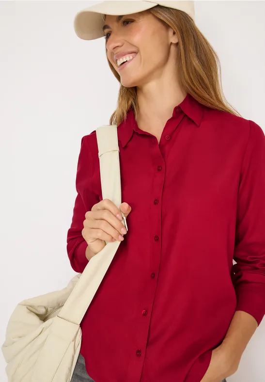 Klassische Hemdbluse aus Viskose