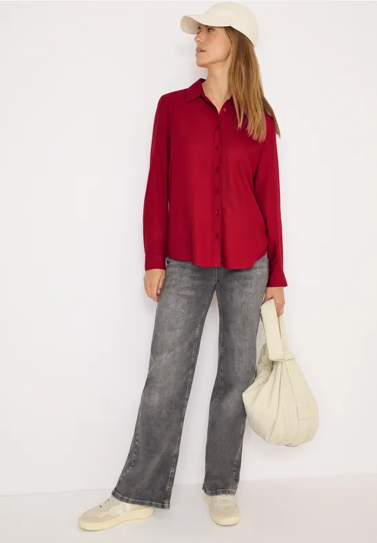 Klassische Hemdbluse aus Viskose