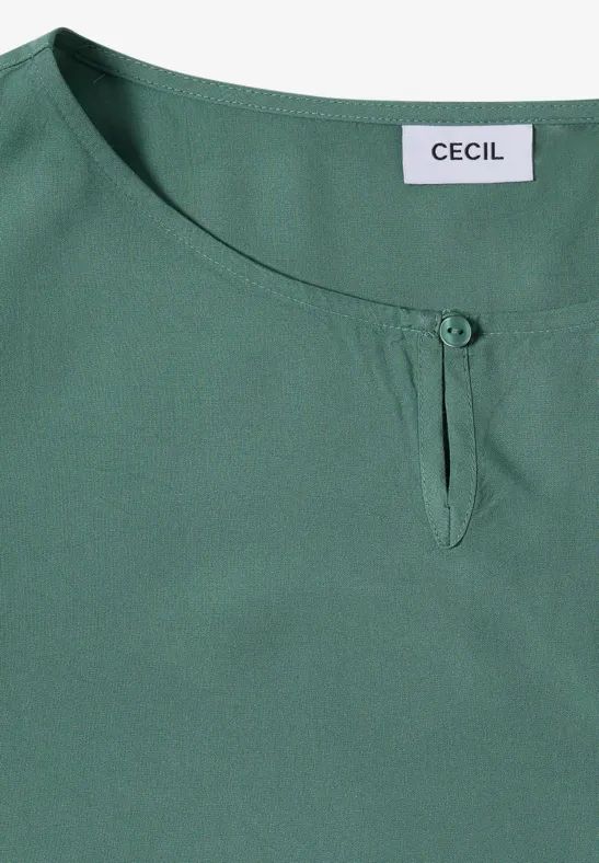 Weiche Viskosebluse mit Keyhole-Ausschnitt