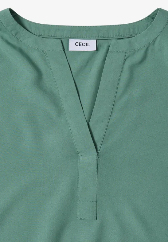 Bluse mit geschlitztem Ausschnitt