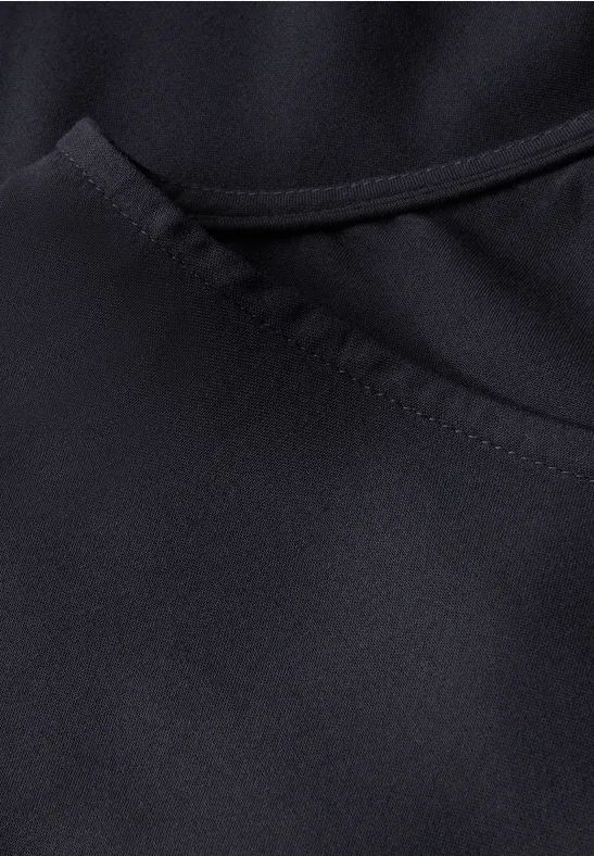 V-Ausschnitt Blusenshirt mit Knotendetails