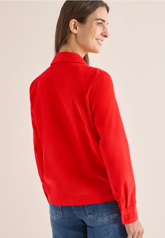 Weiche Cordhemd-Bluse mit Taschen