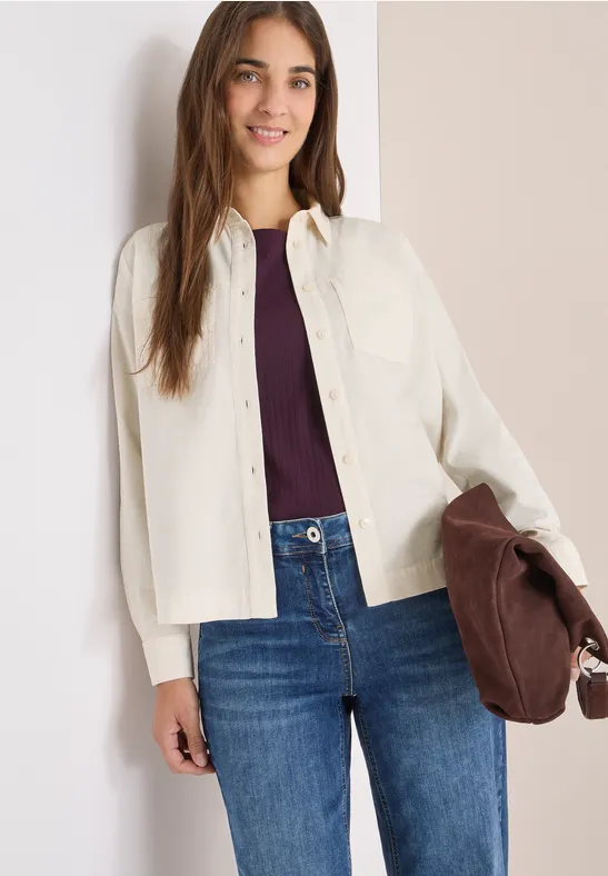 Klassische Cord-Hemdbluse