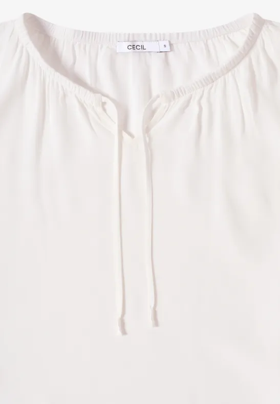 Leichte Crepe-Bluse mit Bindebändern