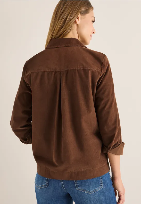 Weiche Cord-Hemdbluse aus Baumwolle