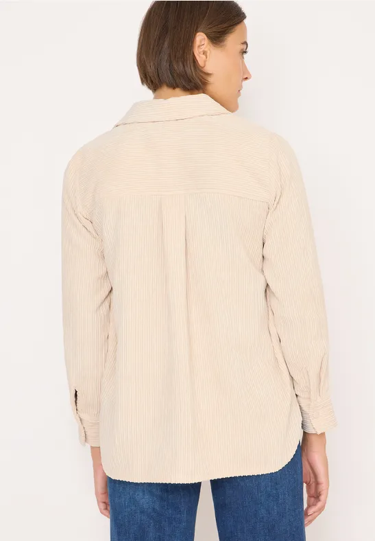 Klassische Cord-Hemdbluse