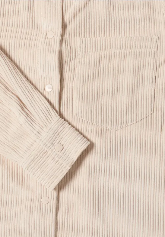 Klassische Cord-Hemdbluse