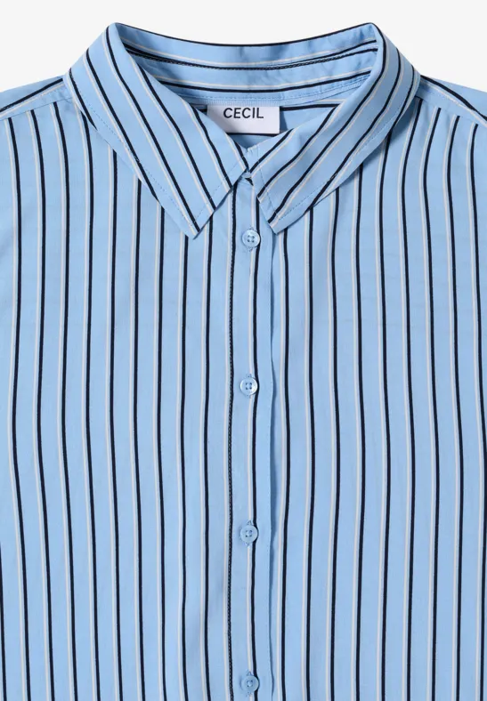 Gestreifte Hemdbluse aus Viskose