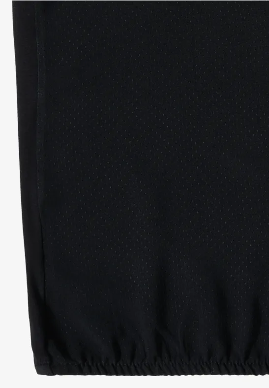 Kurzarmbluse mit Split-Neck