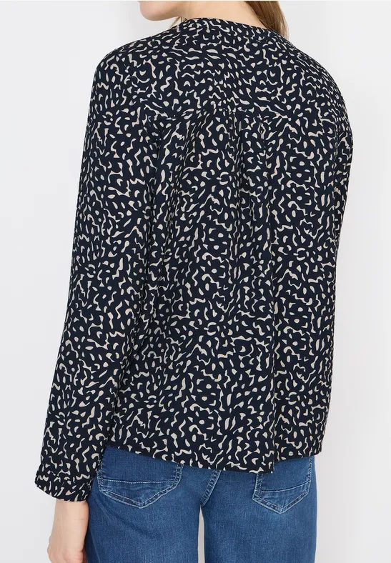 Leichte Grafik-Print Tunika Bluse