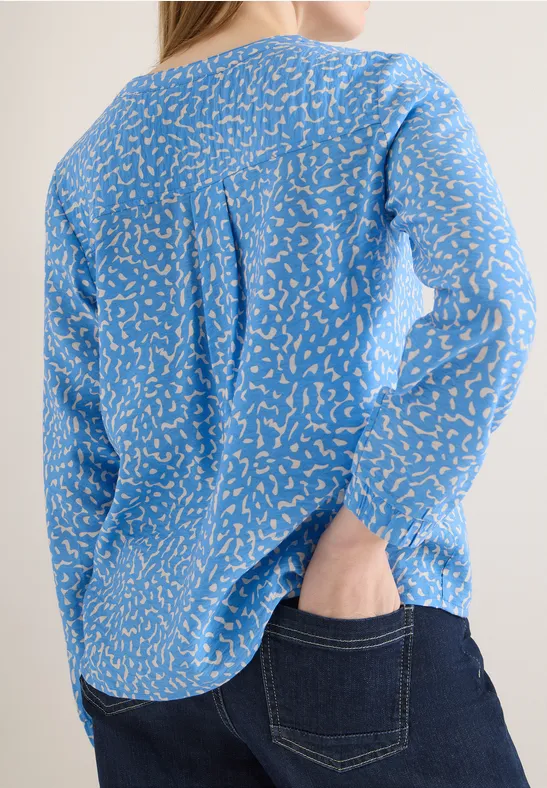 Leichte Grafik-Print Tunika Bluse
