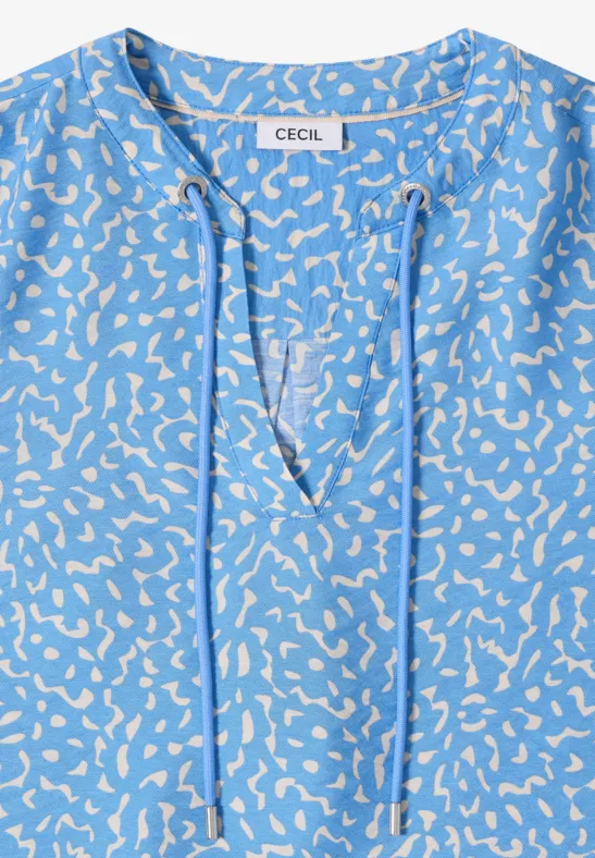 Leichte Grafik-Print Tunika Bluse
