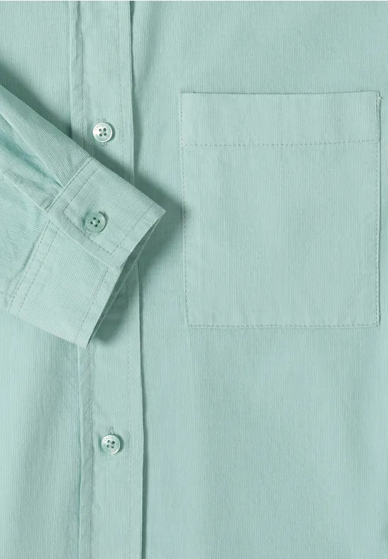 Klassische Feincord-Bluse