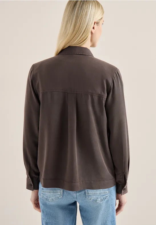 Lyocell-Bluse im Denim-Look