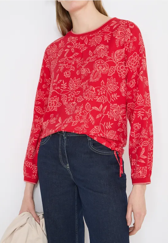 Bluse mit Blumenmuster aus Viskose