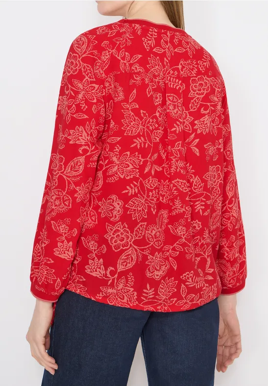 Bluse mit Blumenmuster aus Viskose