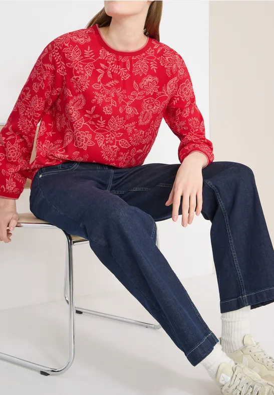 Bluse mit Blumenmuster aus Viskose