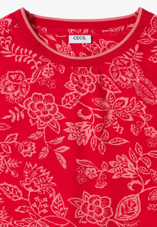 Bluse mit Blumenmuster aus Viskose