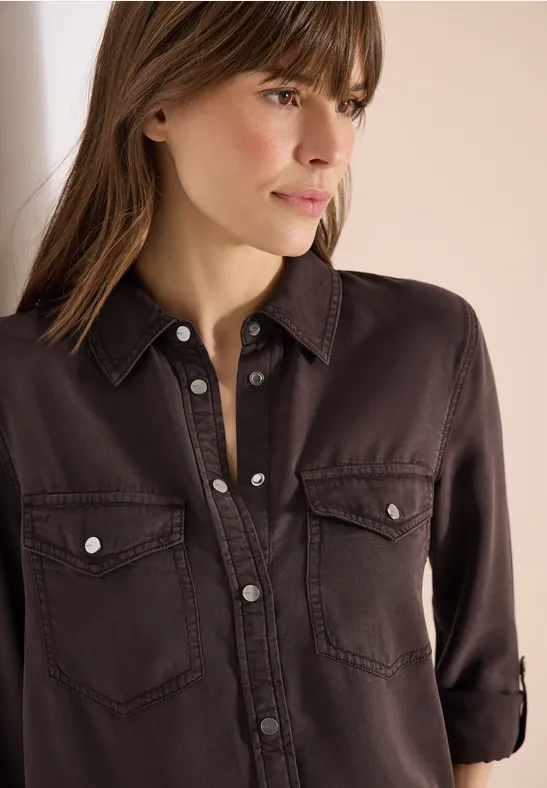 Weiche Lyocell Utility-Bluse