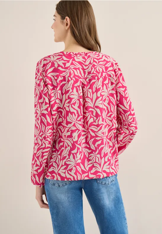 Fließende Bluse mit floralem Print