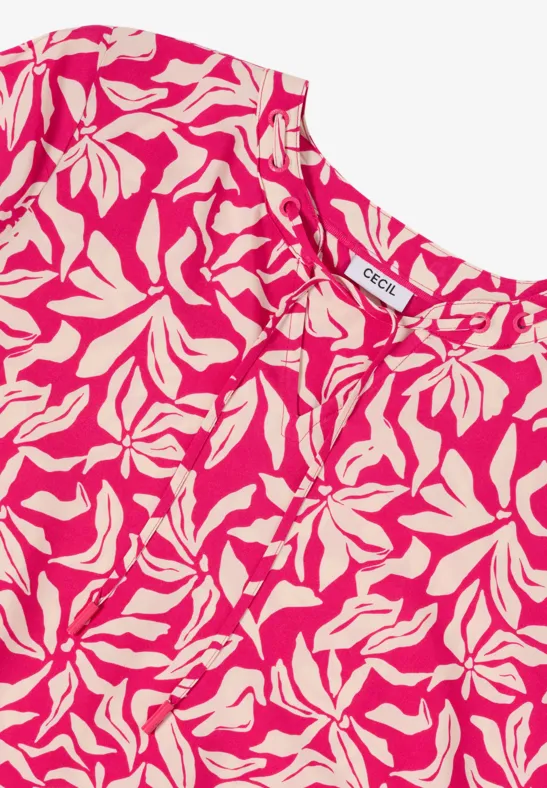 Fließende Bluse mit floralem Print