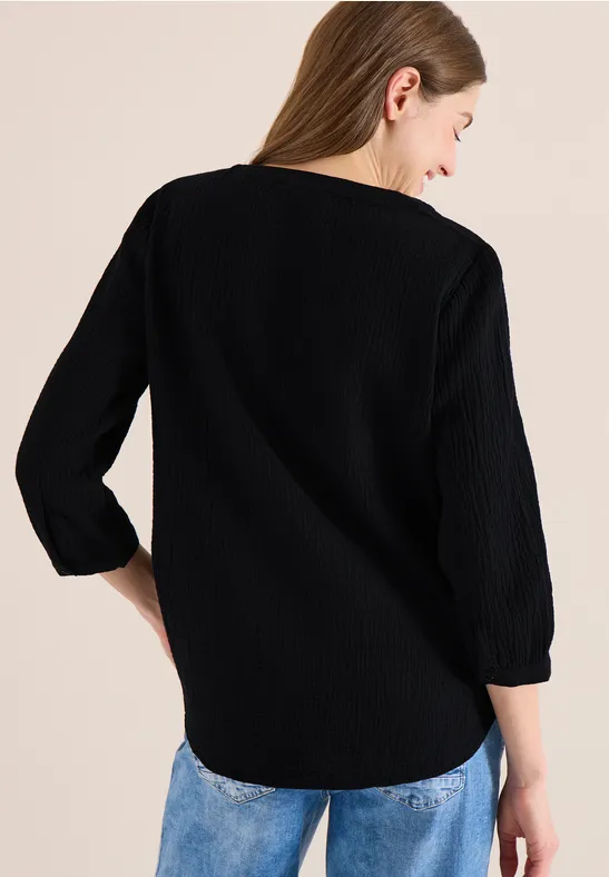 Lockere Musselin-Bluse aus Baumwolle