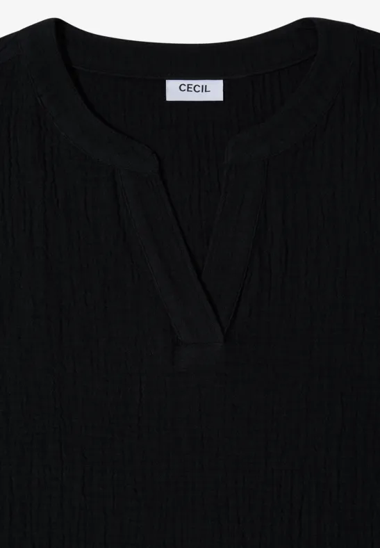 Lockere Musselin-Bluse aus Baumwolle