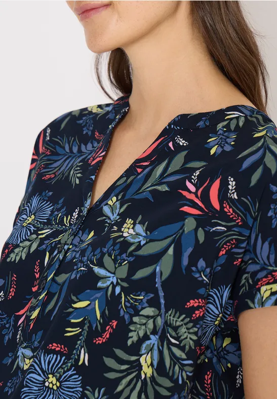 Bluse mit botanischem Print