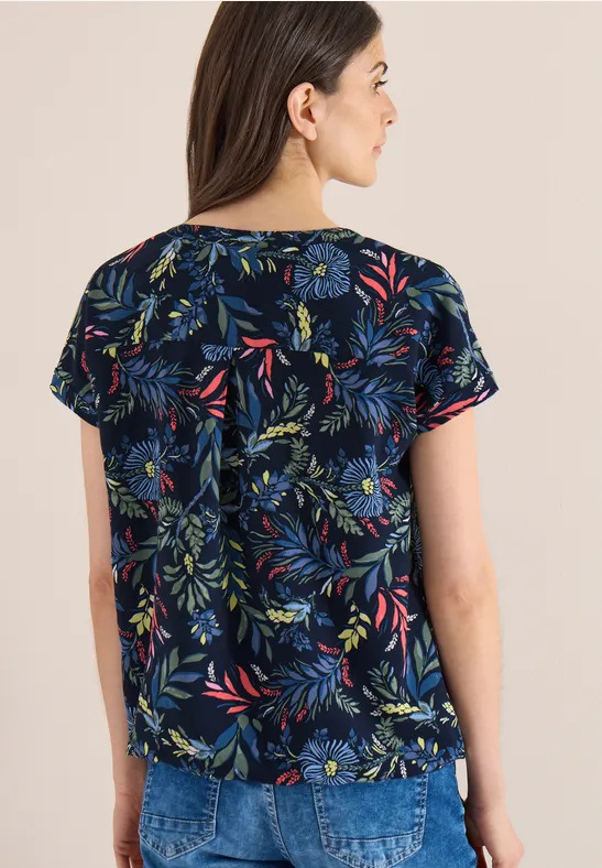 Bluse mit botanischem Print