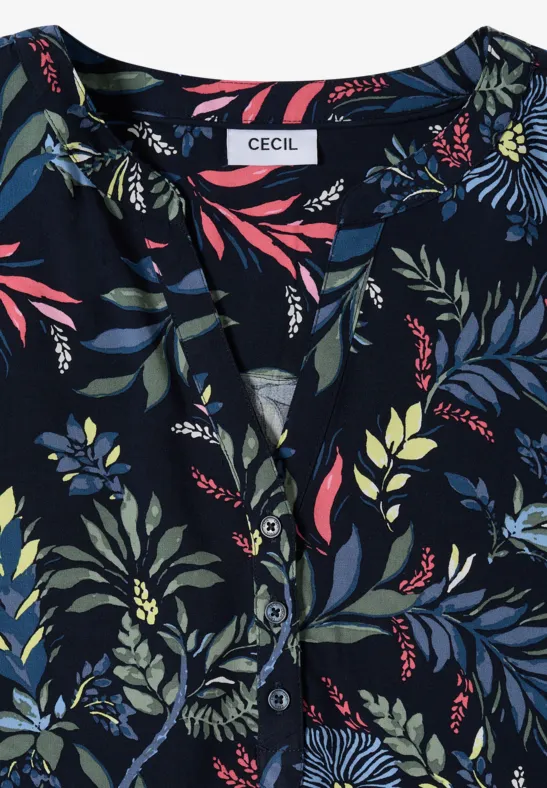 Bluse mit botanischem Print