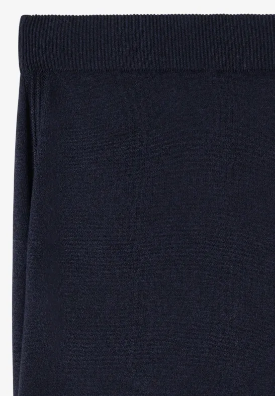 Midi-Strickrock mit Strukturstreifen