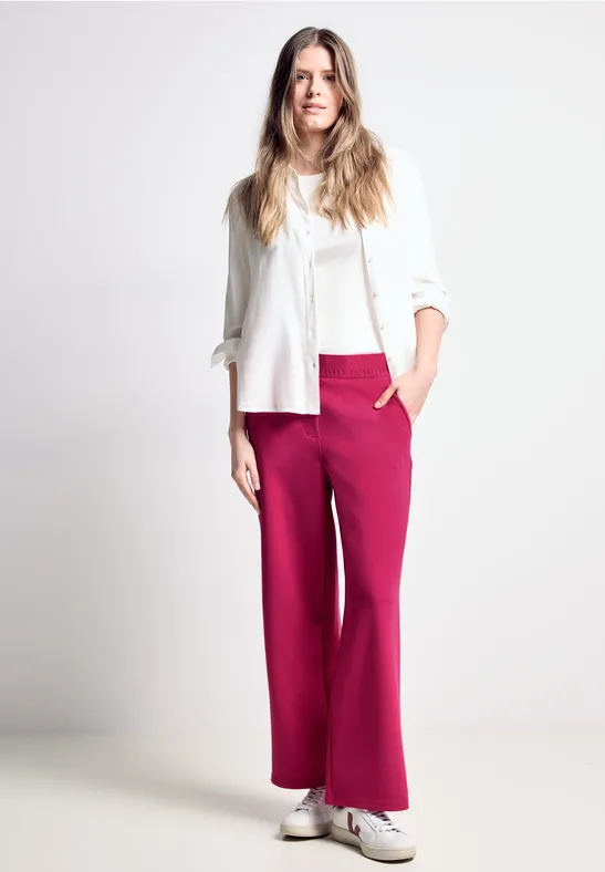 Weite High-Waist Hose aus Modal