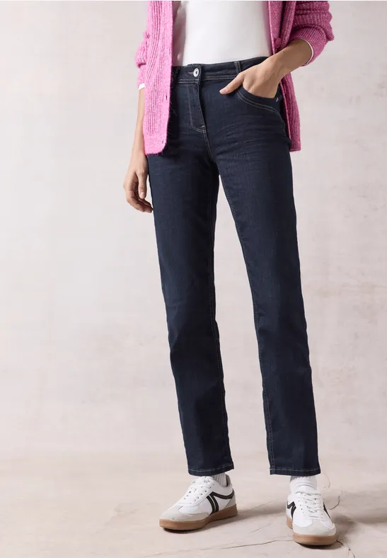 High Waist Jeans mit geradem Bein