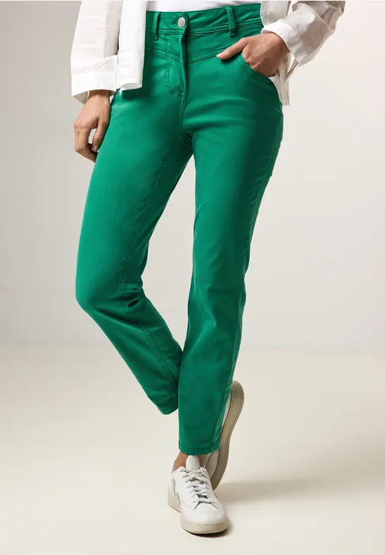 Schmale High-Waist Stretch-Hose