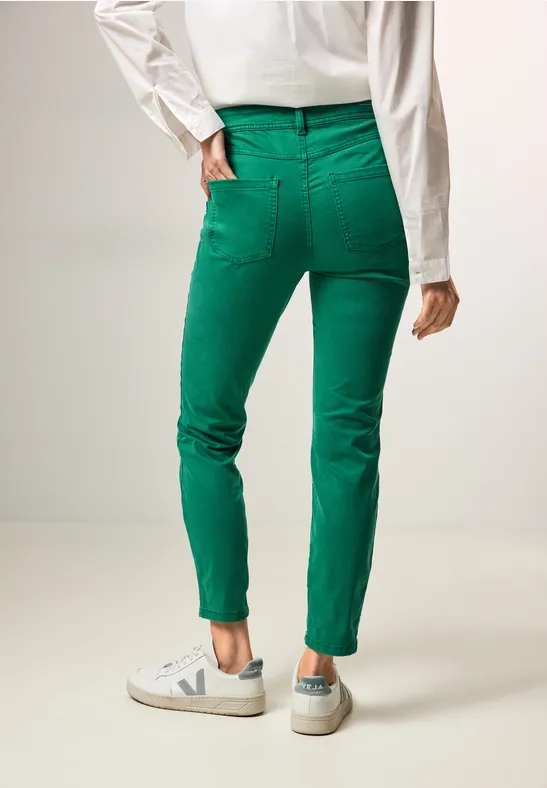 Schmale High-Waist Stretch-Hose
