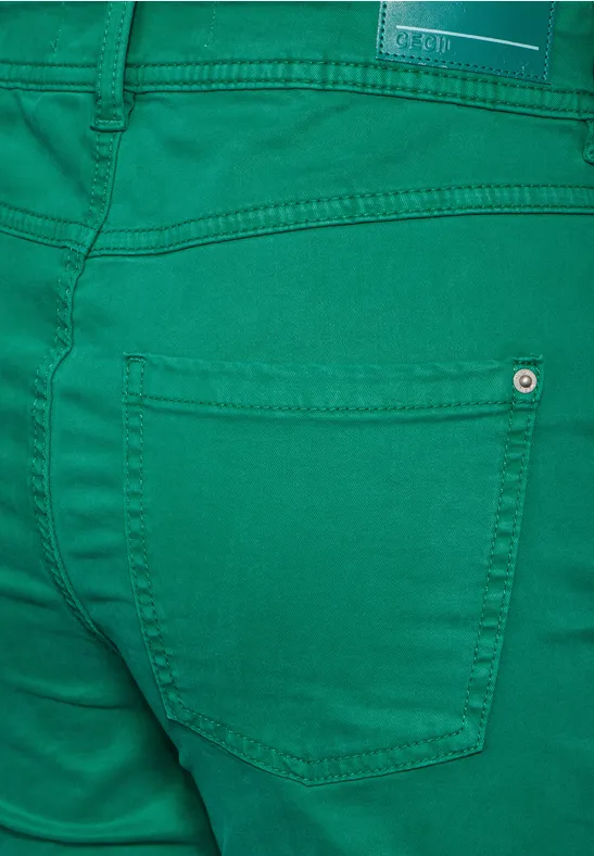 Schmale High-Waist Stretch-Hose