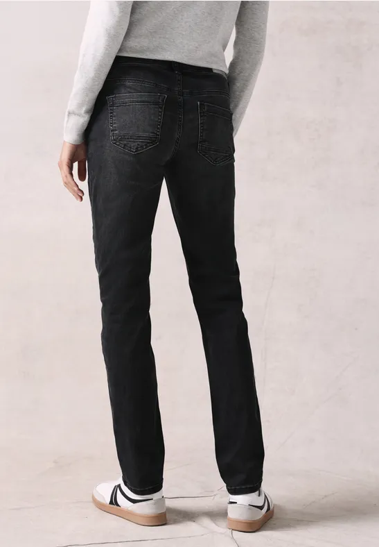 Casual-Fit Slim-Jeans mit mittlerem Bund
