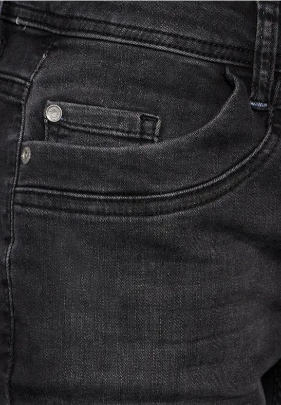 Casual-Fit Slim-Jeans mit mittlerem Bund
