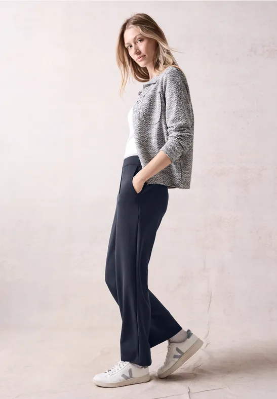 High-Waist Hose mit weitem Bein