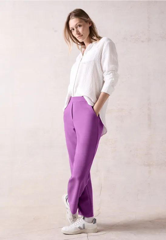 High-Waist-Hose mit geradem Bein