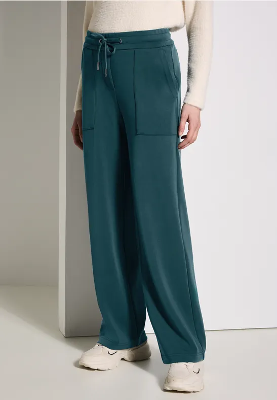 Lässige Weitbein-Hose mit Tunnelzug